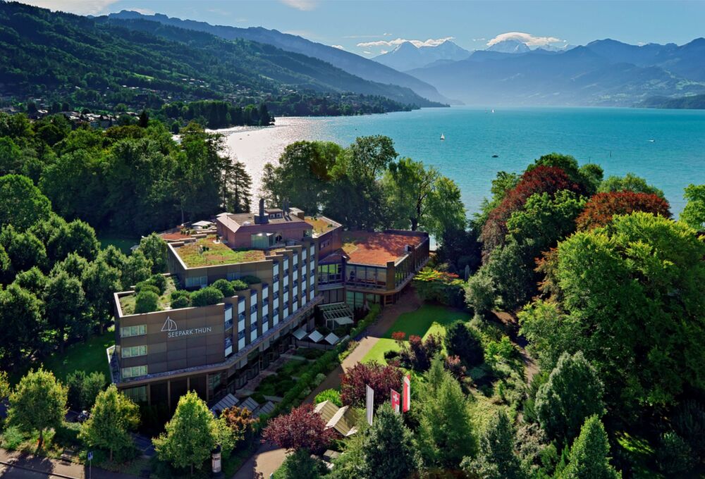 Hotel Seepark, Thun: Hier trifft man sich zur SFG-Jubiläumstagung am 29. Oktober 2026. (Foto: Hotel Seepark Thun)